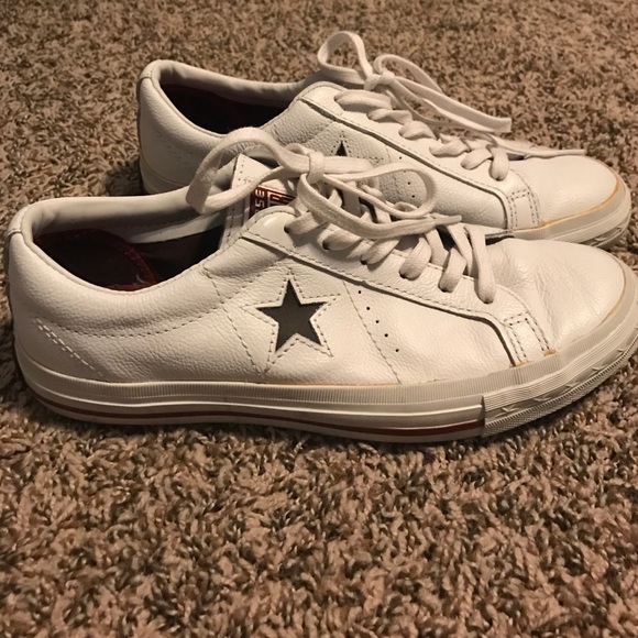 Converse Shoes - White Leather Converse